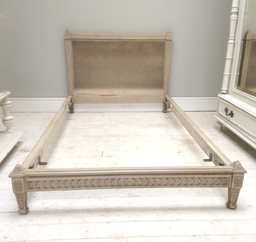 french antique cane bed
